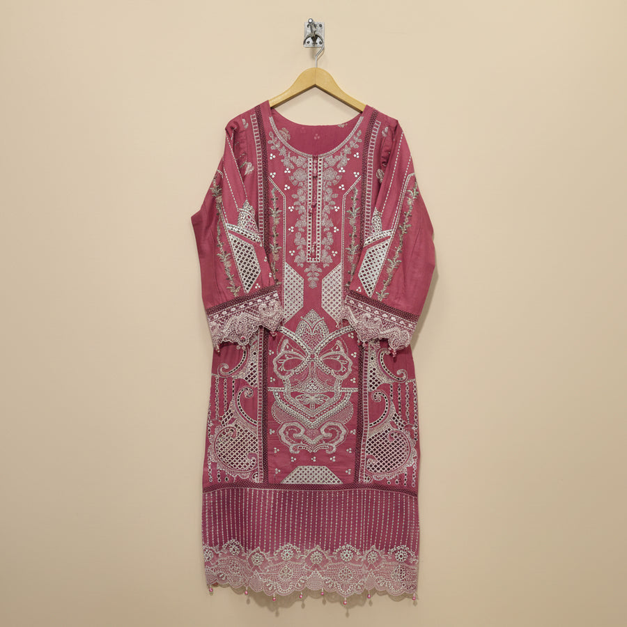 3 Piece - Embroidered Suit - 3498