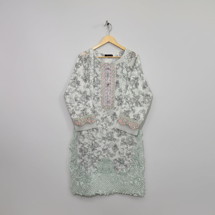 3 Piece - Embroidered Suit - 3546